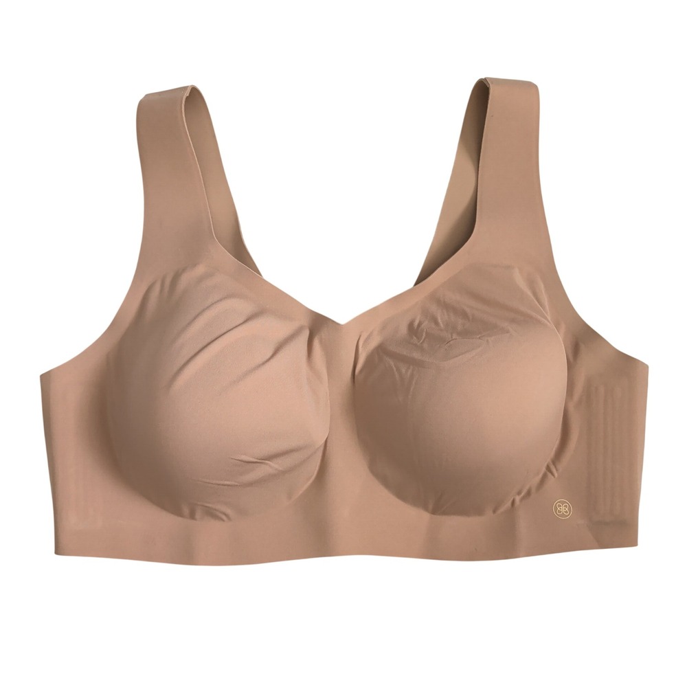 Honeylove Bra Tan Nude Seamless Wire-Free Bralette XL 38D 38DD LWBR0102 Pull On